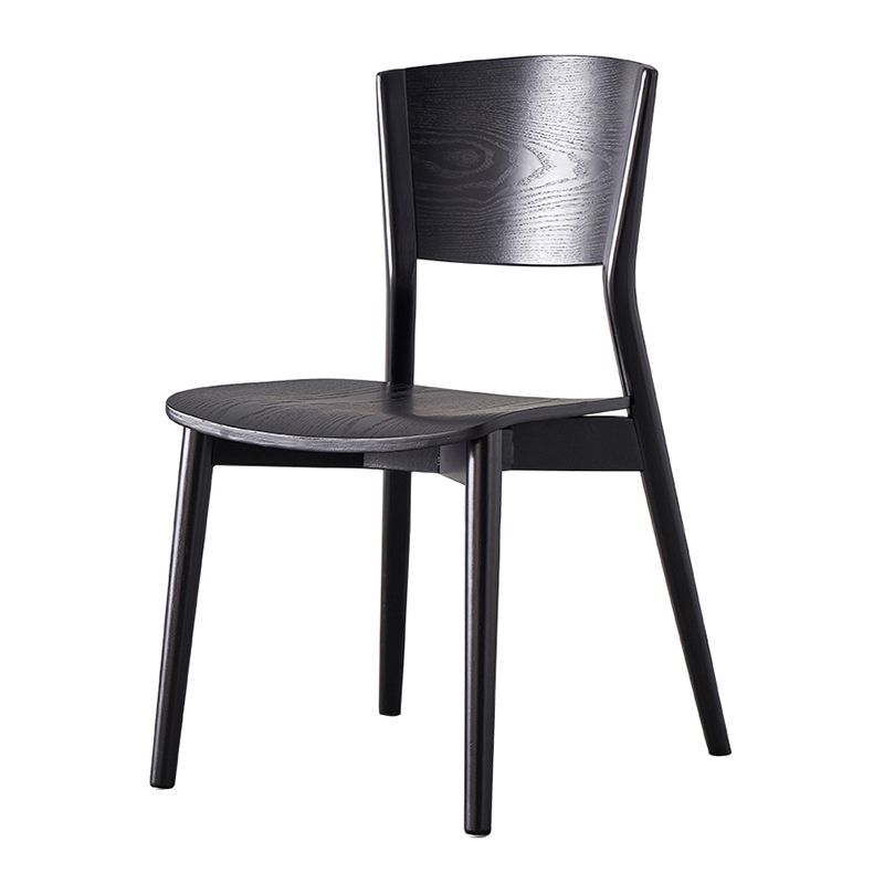 Wood Contemporary Side Dining Chairs with 4 Legs Dining Room Armless Chairs