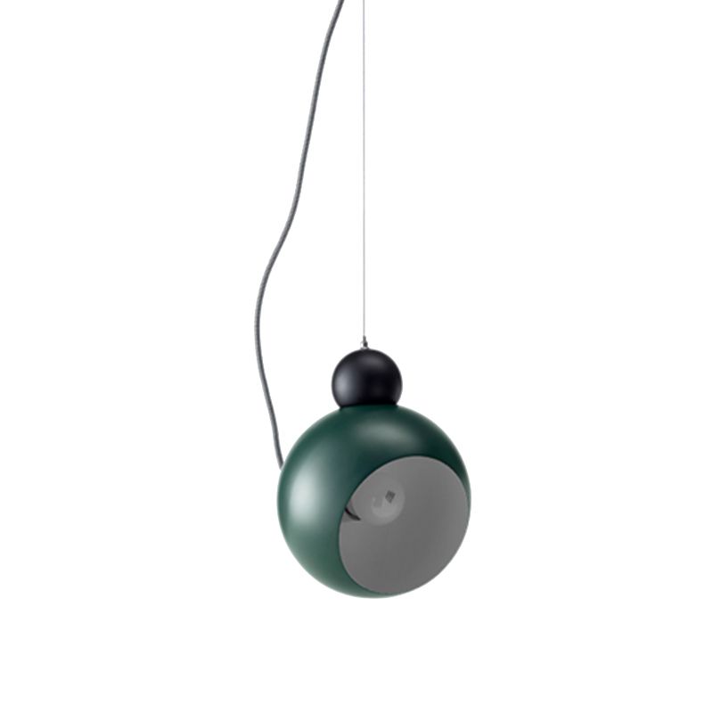 Nordic Stylish Domed Hanging Pendant Lamp Metal 1 Light Living Room Ceiling Lighting in Green/White