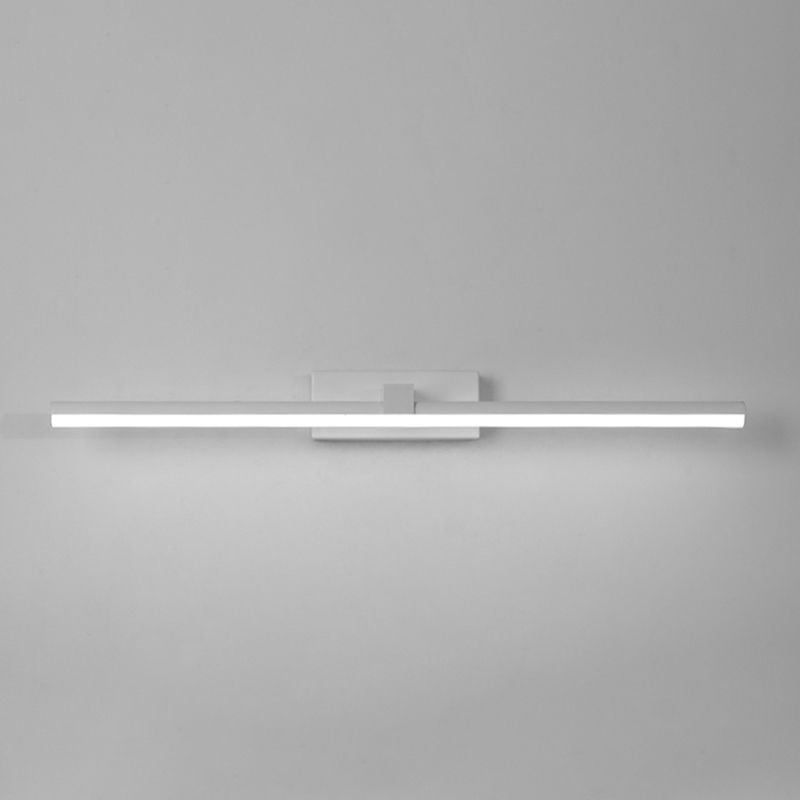 Metal linear Shade Mirro Wall Lights Modern 1 Head Wall Mount Fixture in White