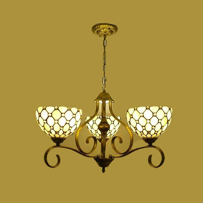 BEIGE 3/6/8 LUMIÈRES PENDANT PRENDANT LAMPE MÉDITRANANE TACKED BEIDELLED Lampe, 25,5 "/ 34" /37,5 "W