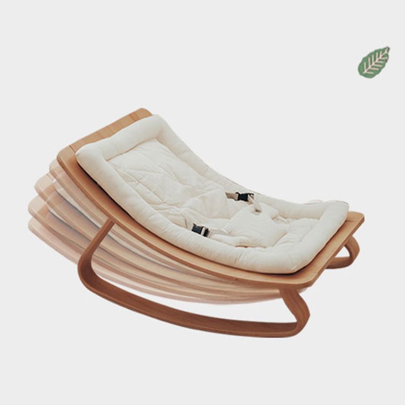 Rocking Solid Wood Crib Cradle Square Cradle with Stand for Newborn