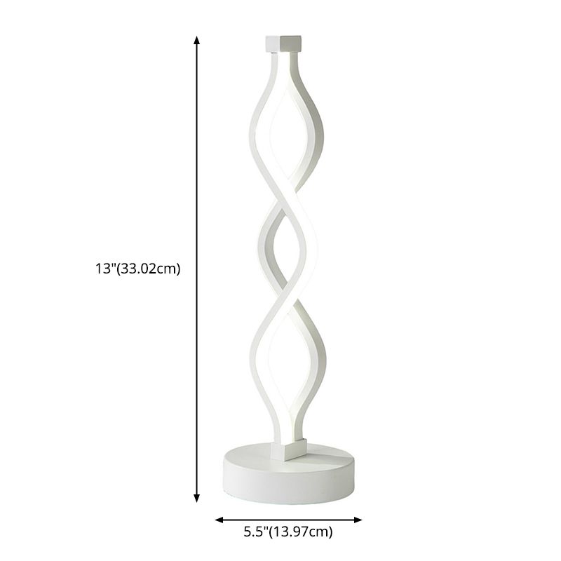 White Linear Table Lamp Simplicity Acrylic LED Night Light for Bedroom Decoration