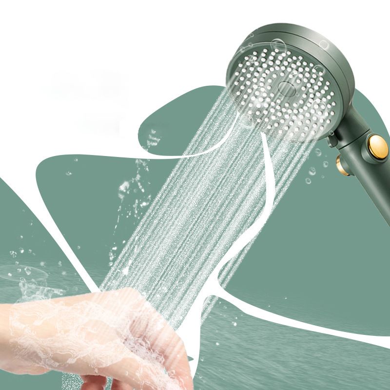 Contemporary Round Shower Head Combo Handheld Shower Head 9.8 Inch H Spray Head