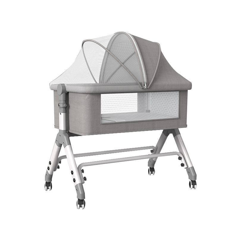 Adjustable Heights and Angle Bed Side Sleeper Rectangle Bassinet with Wheel