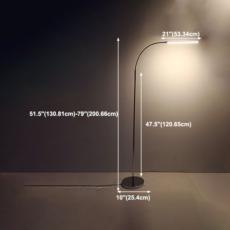 Linear Shape Metal Floor Light Modern Single Light Floor Mount Light