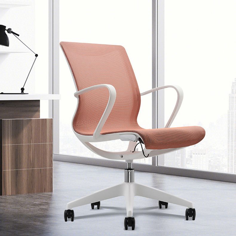 Modern Desk Chair Mesh Office Chair Mid-Back Chair with Wheels