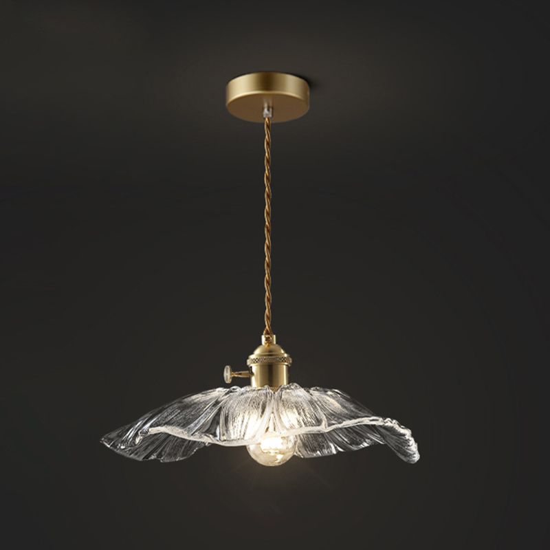 Industrial Minimalist Pendant Light Ceiling Lighting Fixture with Creative Glass Shape