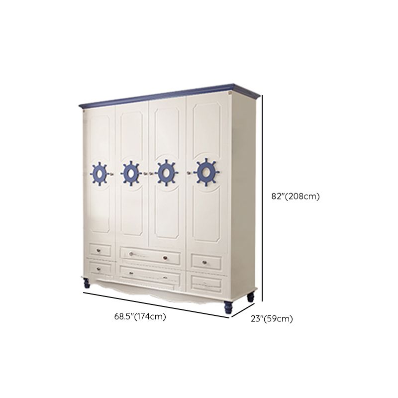 Manufactured Wooden Kids Closet Bedroom Wardrobe Closet with Drawers