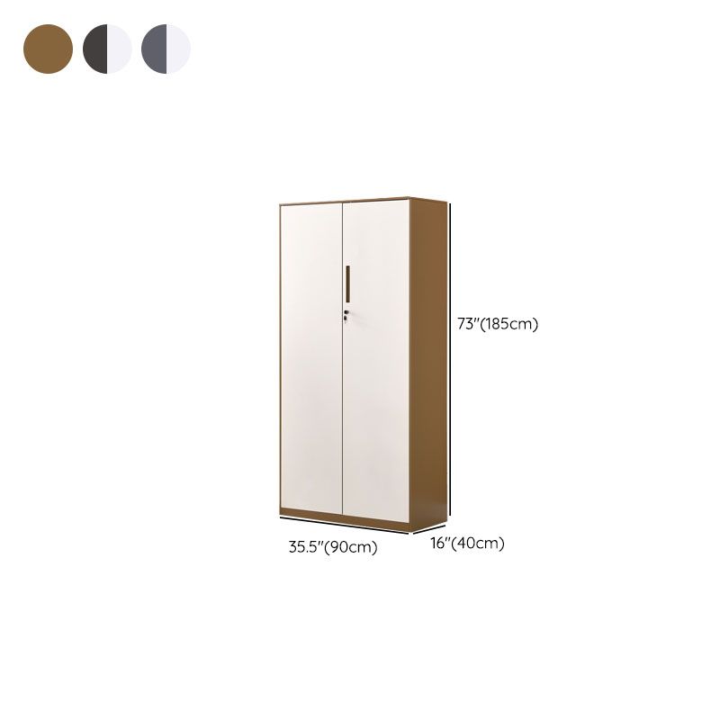 Contemporary File Cabinet Steel Frame Vertical File Cabinet with Key Lock