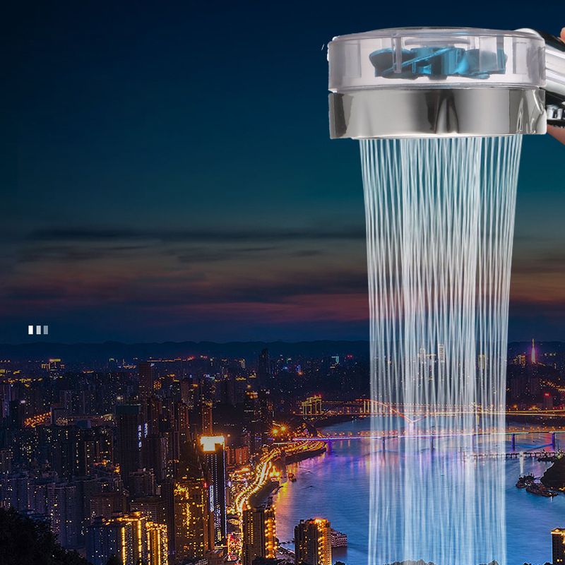 Creative Metal Shower Head Adjustable Water Flow Round Handheld Shower Head