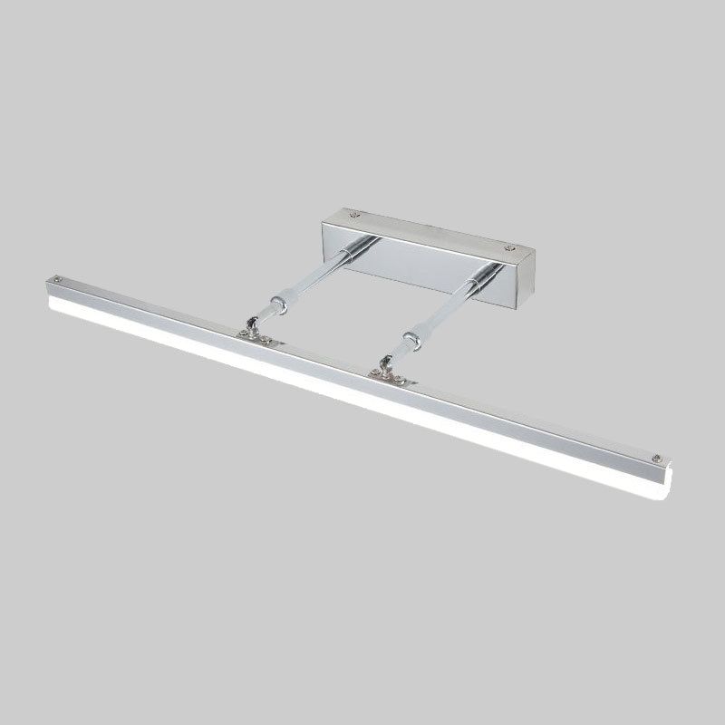 Metal Shade Linear Swing Arm Lights Malled Flexure 1 cabeza de montaje en la pared en plata