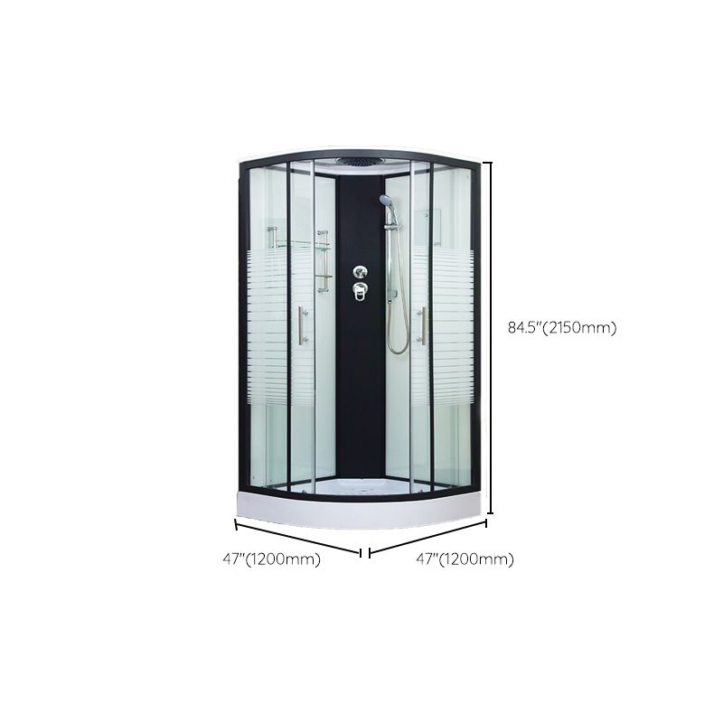 Clear Glass Double Sliding Shower Enclosure One Piece Framed Shower Enclosure