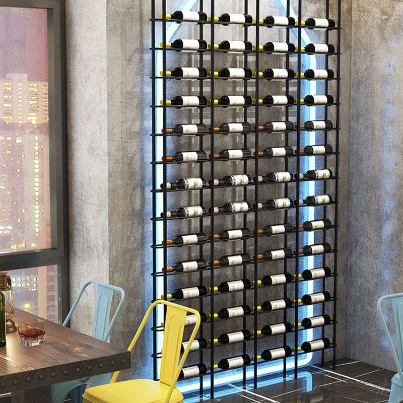 Modern Floor Wine Bottle & Glass Rack Metal Wine Rack with Wine Storage