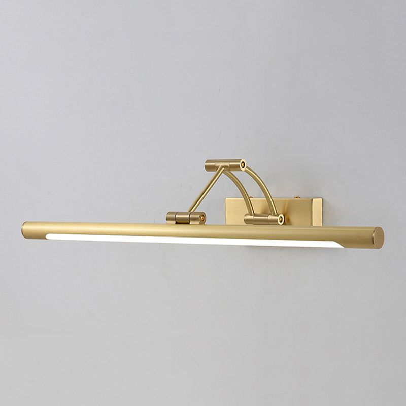 Contemporary Single Bathroom Vanity Light Black/Golden LED Metal Bath Bar