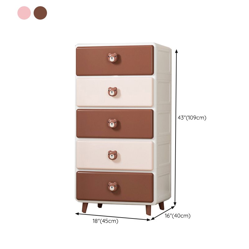 Scandinavian Dresser for Kids Plastic Baby Dresser for Bedroom