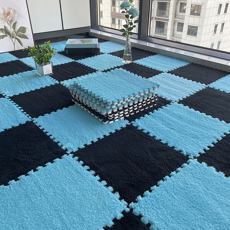 Dark Color Level Loop Carpet Tile Non-Skid Interlocking Bedroom Carpet Tiles