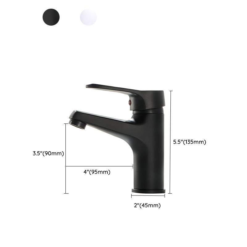 Modern Brass Bathroom Sink Faucet Circular Lever Handles Sink Faucet