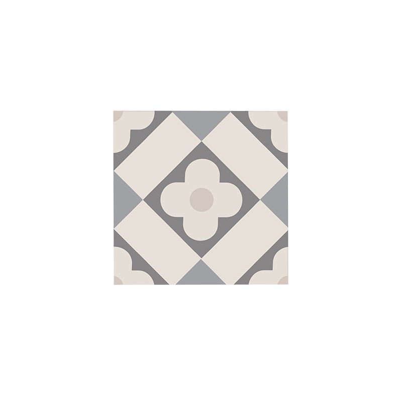 Beige Tone Peel & Stick Tile Square Pattern Printing Single Tile