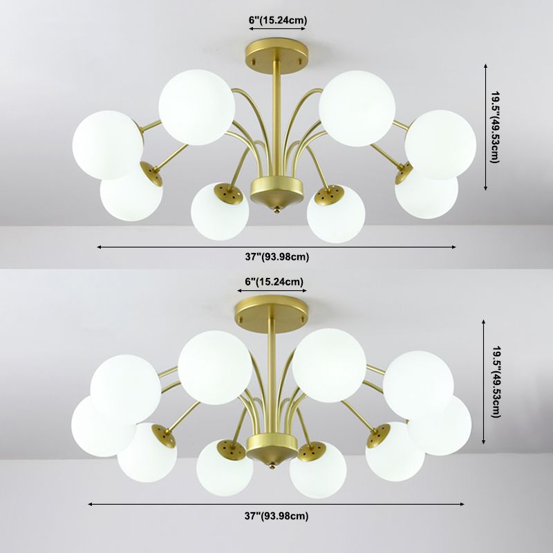 Light Luxury Simple Modern Nordic Style LED Chandelier Pendant Light for Living Room Bedroom