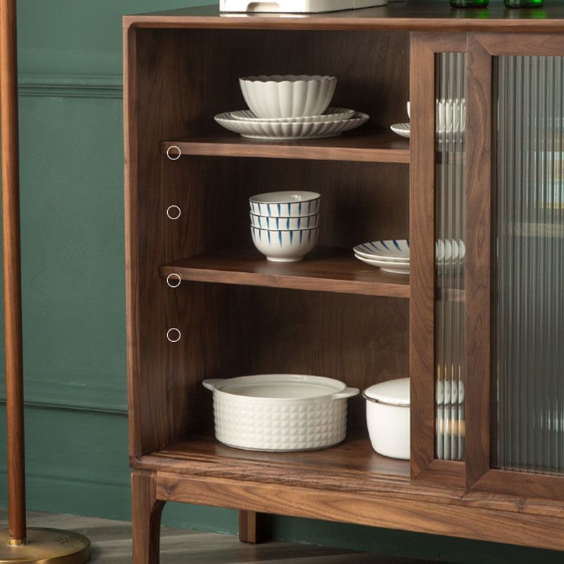 Contemporary Display Stand Pine Storage Cabinet for Dining Room