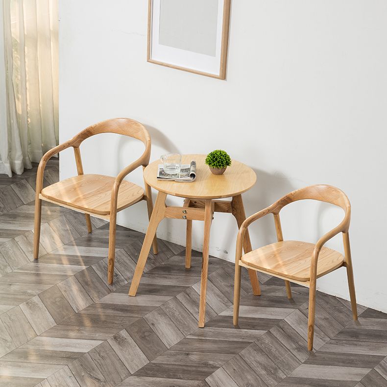 Sillas de madera de cenizas sólidas tradicionales Arm Arah Back Silla de cocina Silla de cocina