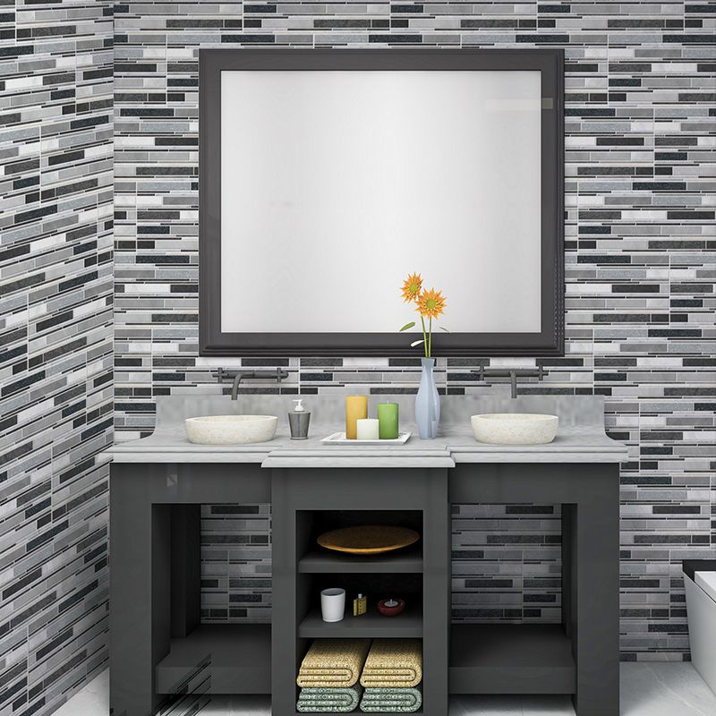 Pvc Peel & Stick Tile Kitchen Waterproof Backsplash Peel and Stick Wall Tile Set of 18