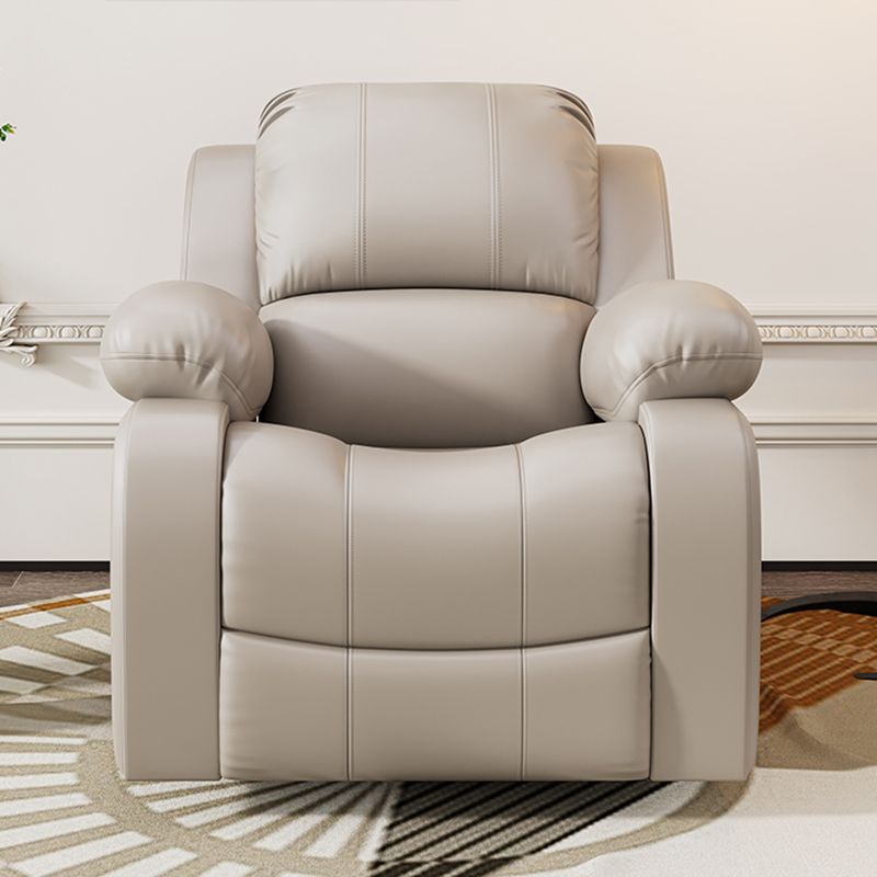 Metal Frame Standard Recliner Faux Leather  Recliner Chair with Lumbar