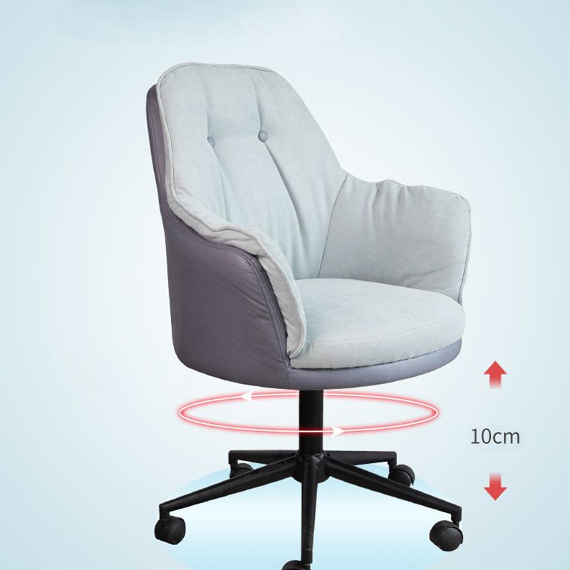 Modern Armless Office Chair No Distressing Ergonomic Chair with Wheels