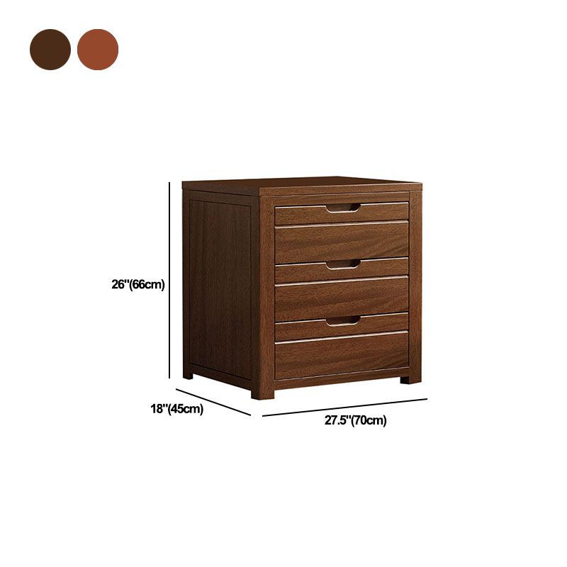 Modern Walnut Lingerie Chest Vertical Storage Chest Dresser with Drawers