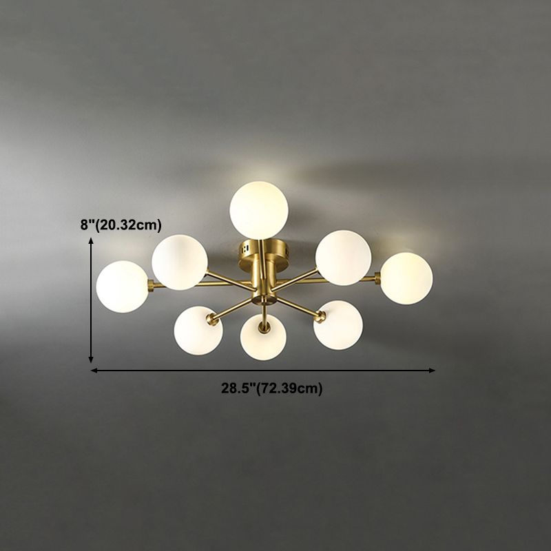 Modern Metallic Ceiling Light Globe Flush Mount Lighting for Foyer