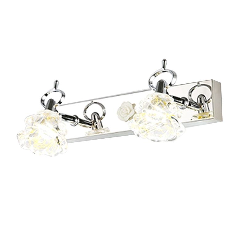 Modern Style Flower Shape Sconce Lamp Glass Wall Lights for Bathroom