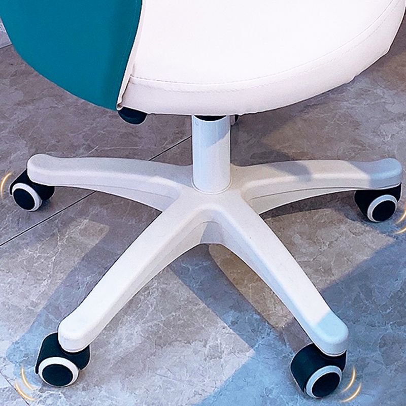 Modern Armless Office Chair Leather Adjustable Seat Height Slide Chair