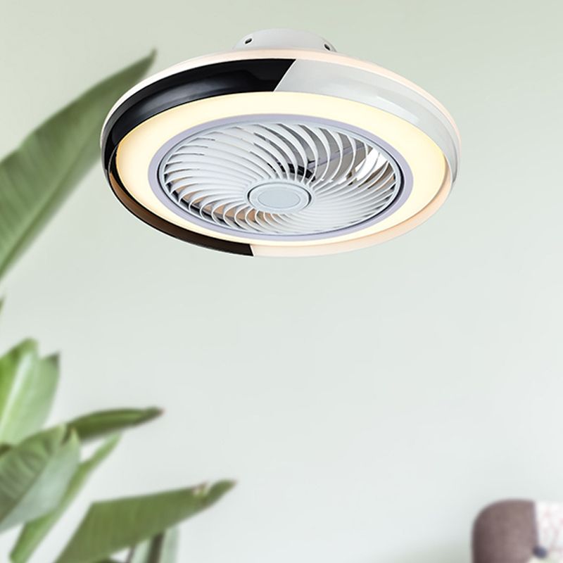 Ventilateur de plafond LED rond moderne