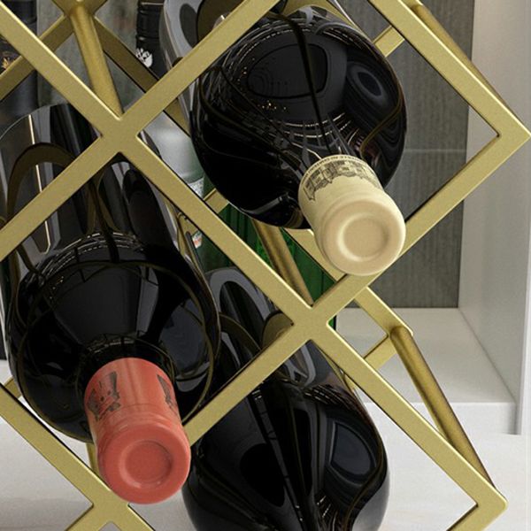 Modern Tabletop Wine Rack Metal Wine Bottle Rack for Living Room