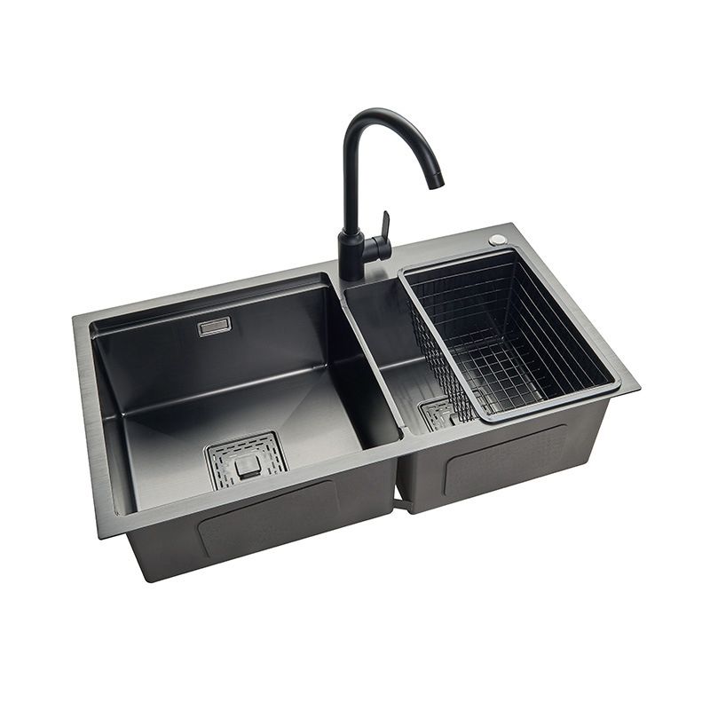 Modern Workstation Sink Stainless Steel Cutting-Board and Faucet Kitchen Sink