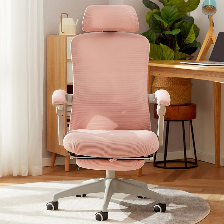 Modern Padded Arms Office Chair No Distressing Ergonomic Slide Chair