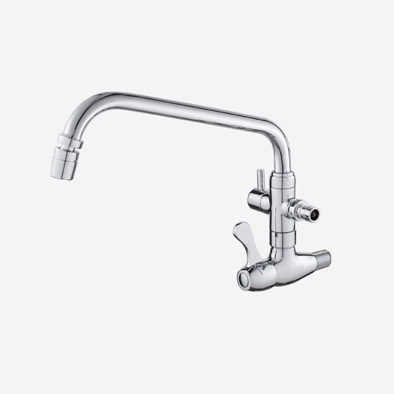 Modern Faucets 2-Handle and 1-Hole Copper Wall Mounted Pot Filler Faucet