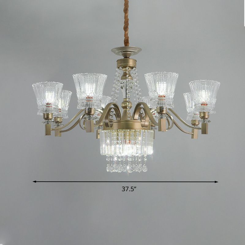 Sputnik Ceiling Chandelier Contemporary Crystal 11/13/15 Heads 37.5"/40.5"/41" Wide Satin Brass Hanging Light