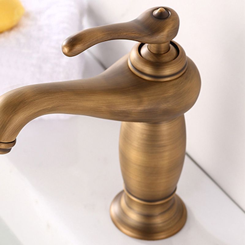 Vintage Classic Vessel Faucet Lever Handle Low Arc Vessel Sink Bathroom Faucet