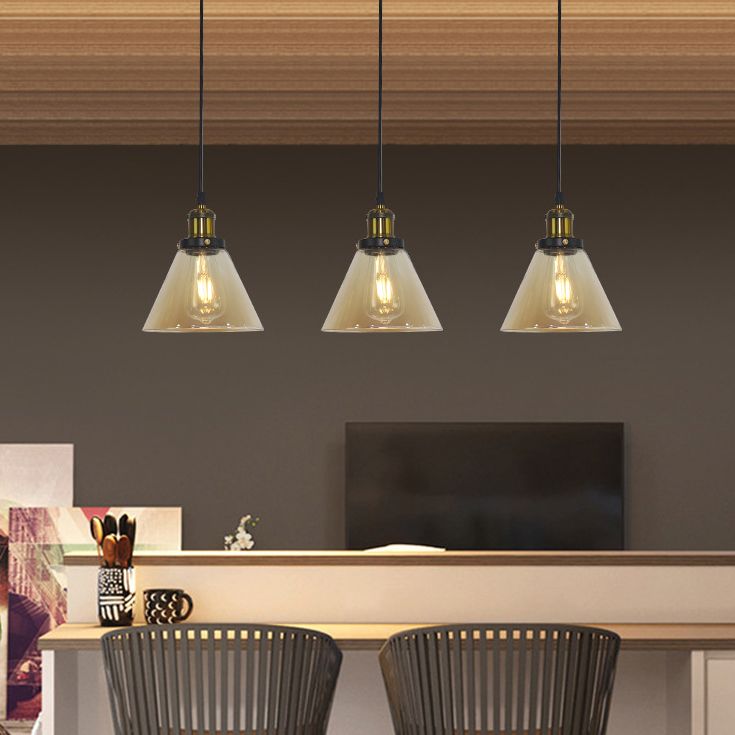 1 Apparecchiatura per soffitto in vetro in stile industriale a soffitto leggero per il ristorante