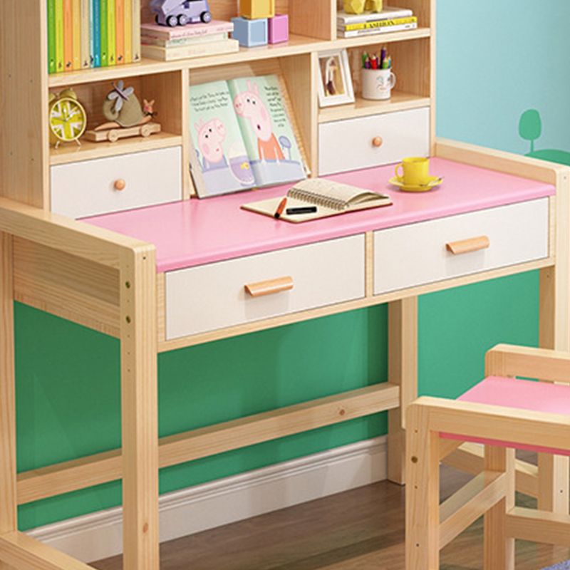 Home Drawing Desk Solid Wood Writing Desk with Storage Drawer