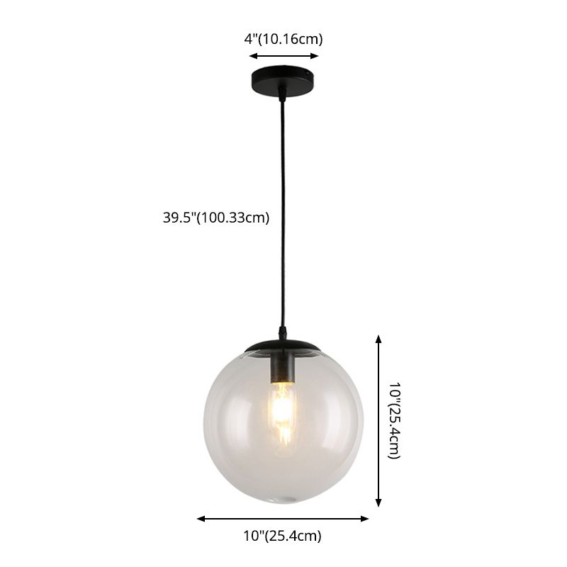 Industrial Pendant Light Pure Glass Light Room Bedroom Light