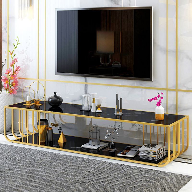 Contemporary TV Console Open Storage TV Stand Console for Living Room