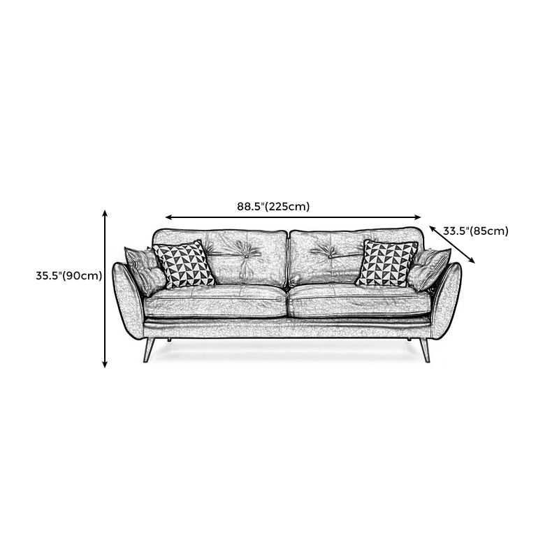 Modern Tufted Split-Back Sofa 35.43"High Pillow Top Arm Sofa