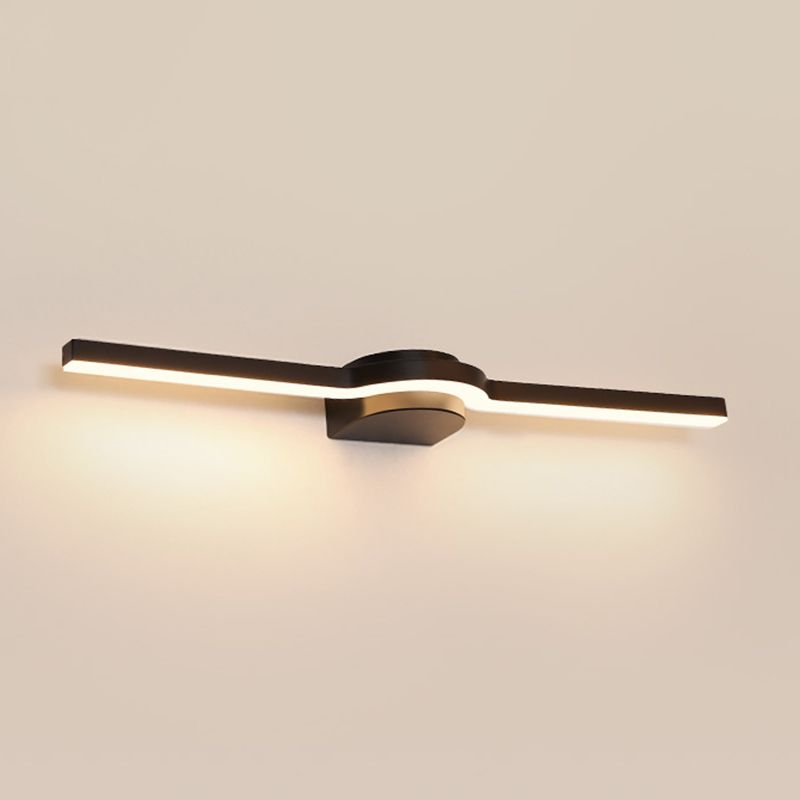 Modern Style Linear Shape Wall Sconce Metal 1 Light Wall Lighting for Bathroom