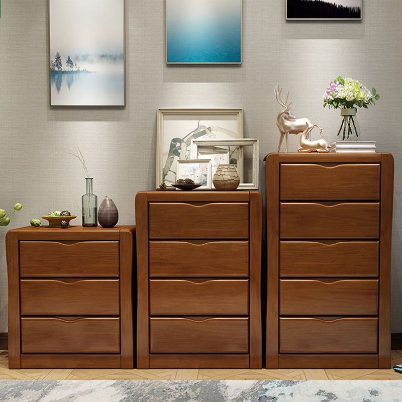 Mid-Century Modern Wooden Accent Cabinet with Drawer Brown Cabinet