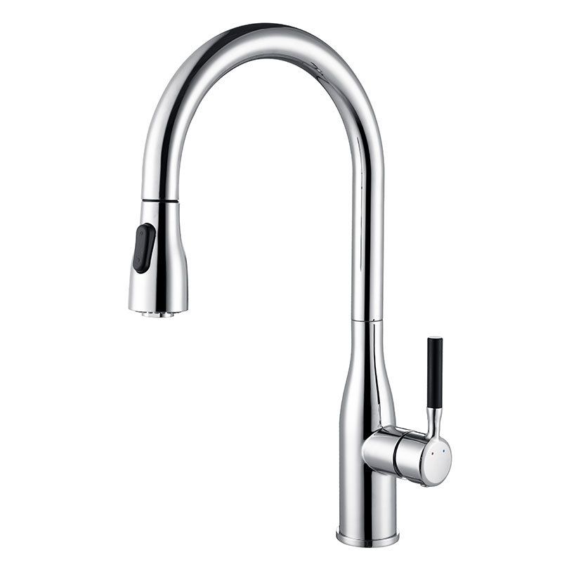 Modern Style Copper Kitchen Faucet Single Handle High Arc Kitchen Faucet