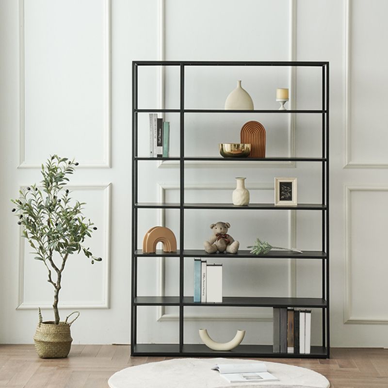 Contemporary Bookcase Metal Open Back Bookshelf for Home Office