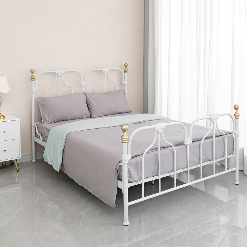 Contemporary Standard Bed with Open-Frame Headboard Kids Bed