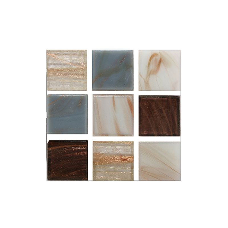 Marble Mosaic Tile Wallpaper Panels 18 Pcs Peel off Modern Kitchen Wall Decor, 8' L x 8" W